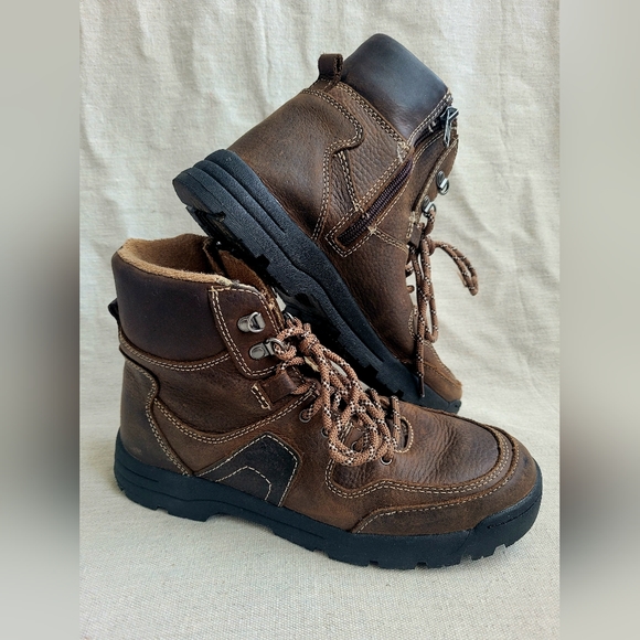 Zara Shoes Zara Hiking Ankle Boots Lace Up Water Resistant Zip